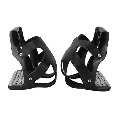 Imagem de Luocute Estribo de Cavalgadas, Sela de Cavalo de Alumínio Anti -deslizamento Com Cobertura Protetora de Couro, Adequado para o Amante de Pilotagem