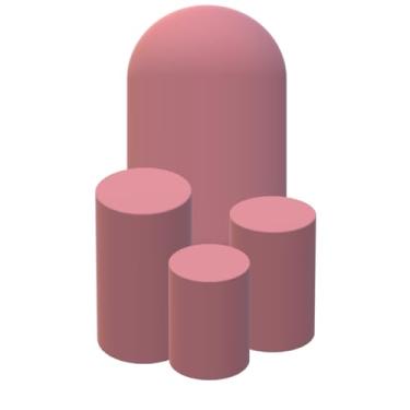 Imagem de TRIO CAPAS MESAS CILINDROS + capa para painel romano 2M X 1M MESMA COR DOIS LADO(ROSE GOLD)