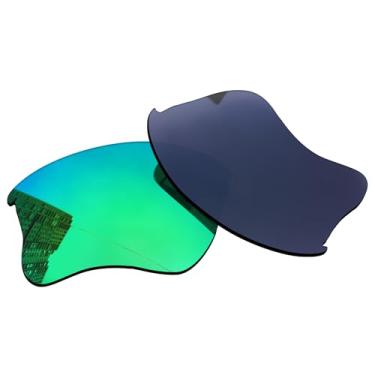 Imagem de Acefrog Lentes de reposição polarizadas de 1,5 mm para óculos de sol Oakley Flak Jacket XLJ OO9009, material atualizado, resistente a impactos - verde jade polarizado espelhado - 1,5 mm