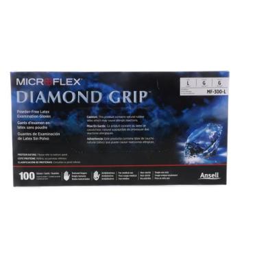 Imagem de Luvas de exame Ansell MICROFLEX Diamond Grip MF-300 Tamanho L