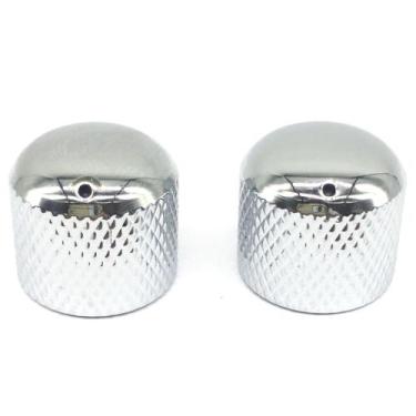 Imagem de Kit 2 Knob metal cromado KSS guitarra marcador bolinha - SPIRIT
