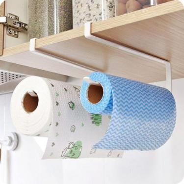 Imagem de Kit 2 Suporte Para Porta Rolo de Papel Toalha Branco - HomeFull