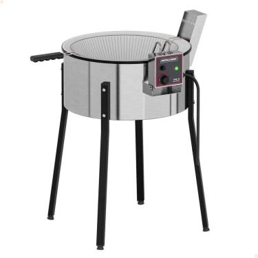 Imagem de Tacho Fritador Industrial Elétrico TFRE-15 Metalcubas Cuba Alumínio 15 Litros 220V  