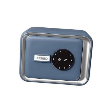 Imagem de IEUDNS Cofrinho com senha e impressão digital Cofrinho de segurança com impressão digital Recipiente de armazenamento prático e criativo para presentes, Azul