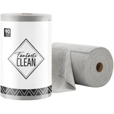 Imagem de Rolo de pano de limpeza Fantasticlean Microfiber, pacote 90, 30x30cm
