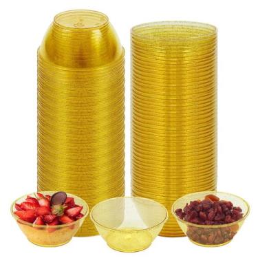 Imagem de Taças de sobremesa de plástico Pyntop 6 onças, pacote com 100 unidades