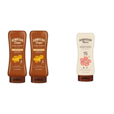 Imagem de Loções de proteção solar Hawaiian Tropic Island Tanning SPF 4 e SPF 15