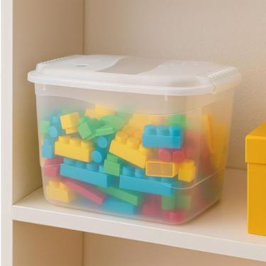 Imagem de Caixa Organizadora Transparente de Plástico Resistente com Tampa Trava