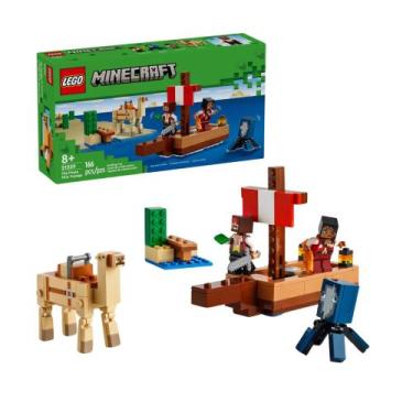 Imagem de LEGO Minecraft A Viagem do Navio Pirata 166 Peças Brinquedo - 41111212