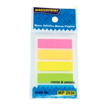 Imagem de Bloco adesivo marca pagina neon 125fl - MASTERPRINT