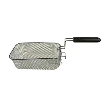 Imagem de Cesto de fritura filtro quadrado para fritura peneira com alça para fritura concha de arame de aço inoxidável colher de escumadeira adequada para cozinha fritura de macarrão