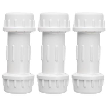 Imagem de DONWARE Acoplamento de compressão de PVC de 1/5.1 cm, conexão de adaptador de encaixes de tubos, tubulação de conexão rápida de união e reparos de tubos de PVC, NSF Schedule 40 ASTM D2466 Branco (1