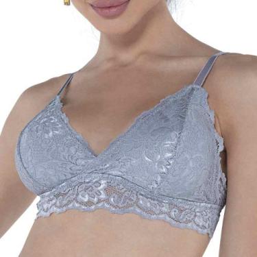 Imagem de Sutiã Rendado DeMillus Xamego 61585, Prata, 46