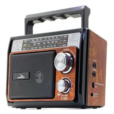 Imagem de Rádio Am/Fm/Usb/Sd Recarregável D-1601 - Grasep