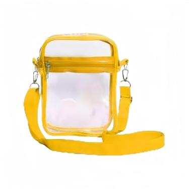 Imagem de Bolsa transversal transparente aprovada para estádios, bolsa de ombro transparente para shows, praia, viagens e esportes, Amarelo