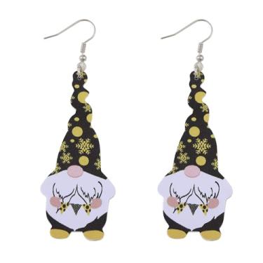 Imagem de Brincos femininos de Halloween com pingente de floco de neve, anão, roupas de Halloween, acessórios de bijuteria