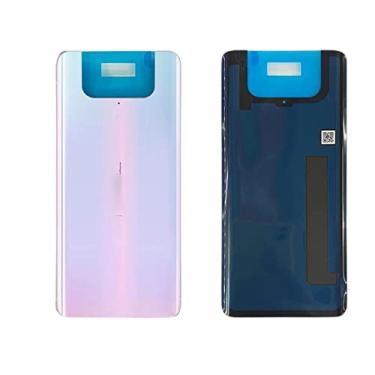Imagem de SHOWGOOD Capa traseira com bateria traseira para Asus Zenfone 7 para ASUS ZS670KS Capa traseira para Asus Zenfone 7 (branco radiante)
