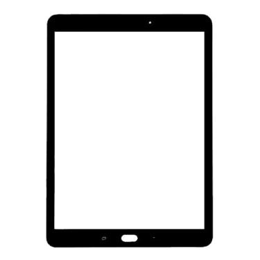 Imagem de Para Samsung Galaxy Tab S3 SM-T827 T825Y SM-T820 SM-T825 SM-T825N Touch Screen Panel Tablet Lente de vidro externa frontal com OCA (preto)