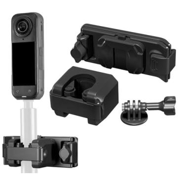 Imagem de Gaekol Suporte de coldre para bastão de selfie para câmera de ação Insta360/DJI/Gopro, clipe de alça de mochila, bastão de selfie, suporte de liberação rápida para Hero 13/12/11/10/9, Osmo 360/Action