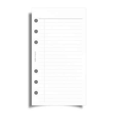 Imagem de Cloth & Paper Inserções para agenda de tarefas – Tamanho pessoal 9,5 x 16,75 centímetros | Lista de tarefas com 6 anéis, organizador diário de 15 folhas/30 páginas | Design minimalista | Papel premium