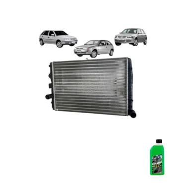 Imagem de Kit Radiador VW Gol 97/1.0 8/16V G3/G4 S/AR + Aditivo Paraflu Verde 1L