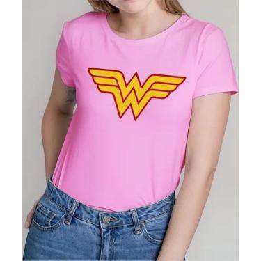 Imagem de Camiseta Camisa Algodão Feminina Masculina Adulto Mulher Maravilha Her