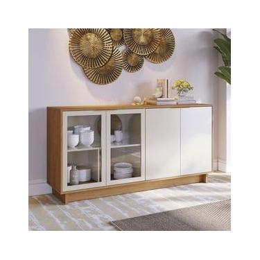 Imagem de Buffet de Sala de Jantar Colibri Vitória com 4 Portas e 4 Prateleiras Off White