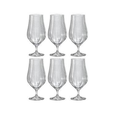 Imagem de Conjunto de Taças para Cerveja Bohemia Tulipa Optic em Cristal 540ml - 6 Peças