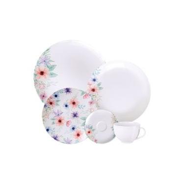 Imagem de Aparelho de Jantar Tramontina Floratta em Porcelana Decorada 30 Peças