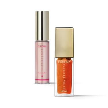 Imagem de Combo Niina Secrets Luminous: Lip Oil Shine Flowers Rosa Centifolia 7ml + Iluminador Líquido Rosé 10ml