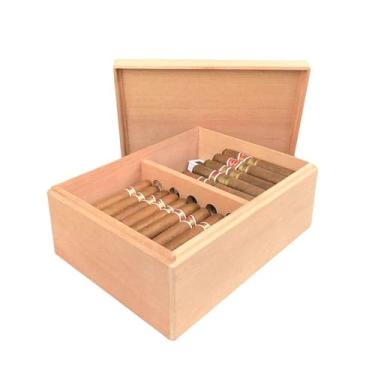 Imagem de Umidor de cedro espanhol, caixa de charutos com madeira de cedro sem cola sem laca 4 especificações divisória removível C