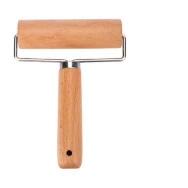 Imagem de Rolo de massa pequeno para assar na cozinha, rolo de massa de madeira antiaderente, utensílios essenciais de cozinha para biscoitos de pizza, pastelaria (11,5 cm/4,5 pol.)