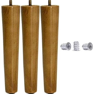 Imagem de Pé Palito 20cm Amêndoa Puff Sofá Mesa Banco Recamier + Bucha Americana (3)