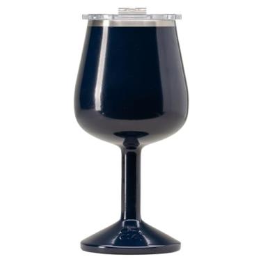 Imagem de ORCA Vino 425 g | Caneca com isolamento térmico, copo de vinho de aço inoxidável selado a vácuo com tampa, copo mantém bebidas geladas ou quentes — azul-marinho