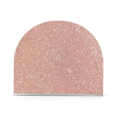 Imagem de Porta-guardanapos com glitter ouro rosa para mesa, 1 pacote, porta-guardanapos acrílico, bandeja de guardanapo de banheiro