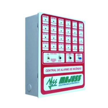 Imagem de Central de Alarme de Incêndio de 24 Setores 24Vdc - Majuss