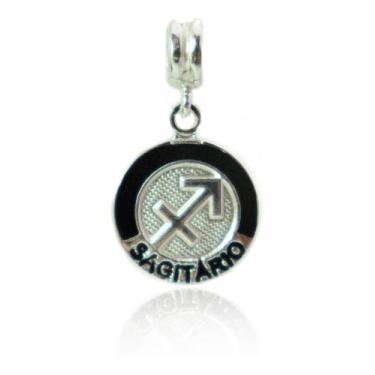 Imagem de Berloque Charm Signo Zodiaco Prata Legitima 925 - La&Ny Pratas, 2, Sag