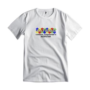 Imagem de Camiseta Autismo Frase Respeitar Malha Fria Antipilling - Sete Sete, P