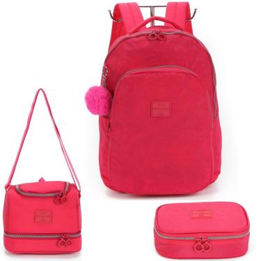 Imagem de Mochila Escolar Estojo Box Lancheira Térmica Menina Up4you-Feminino