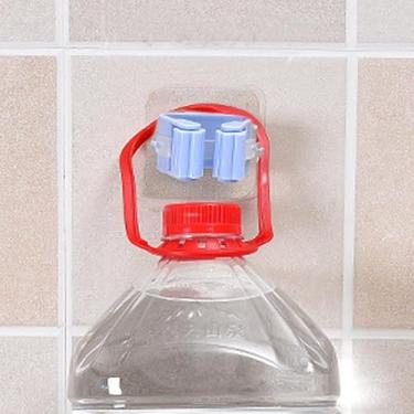 Imagem de Suporte de esfregão à prova d'água montado na parede, suporte multiuso para vassoura, banheiro, cozinha, acessórios, azul