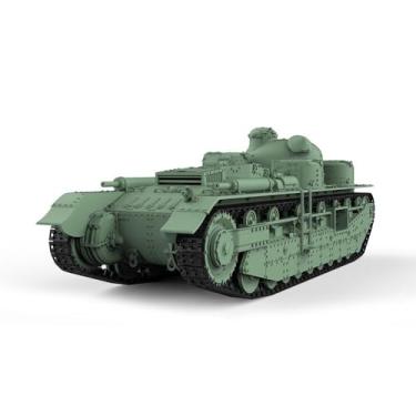 Imagem de MRY-SFW Kit de modelo militar ferroviário escala HO tanque pesado independente A1E1 britânico