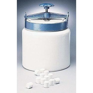 Imagem de Pote de moagem de porcelana fortificada com alumina, 5 litros.