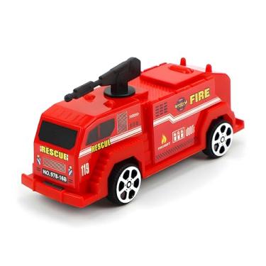 Imagem de Carrinho de Bombeiro Movido a Fricção - Carro Caminhão de Brinquedo Presente Infantil Para Crianças Menino e Menina