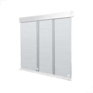 Imagem de Kit Alumínio Porta VE3 - 2,00x2,40mts 1 Fixa 2 Moveis Branco - Tec Vid