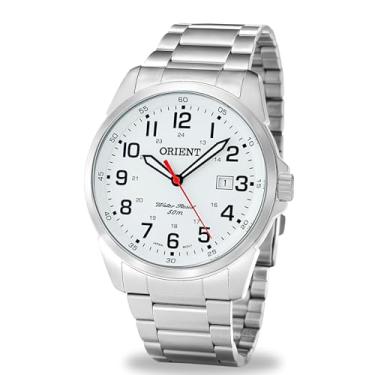 Imagem de Relógio Orient Masculino Analógico De Pulso Prateado Quartz Em Aço Inoxidável Casual Sofisticado Brilha No Escuro Calendário Prova D'água 50 Metros Original