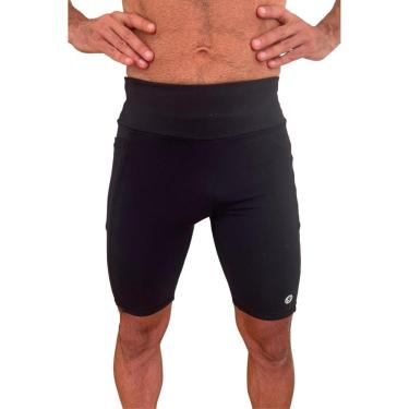 Imagem de Bermuda Fitness Masculina Preta de Compressão Run-Masculino
