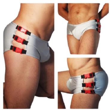 Imagem de Sunga slip 3 fechos laterais  todas as cores moda praia - Cecí Moda Pr