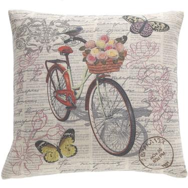 Imagem de Almofada Panamá Retro Com Enchimento 45x45cm Bicycle