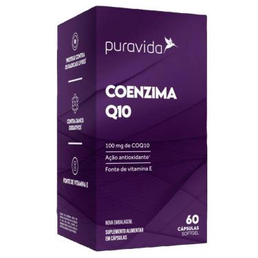 Imagem de Coenzima CoQ10 100Mg 60 Capsulas Soft Gel - PuraVida-Unissex