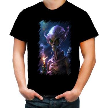 Imagem de Camiseta Colorida Alien ET Fumando Alienígena 4 - Kasubeck Store®, G